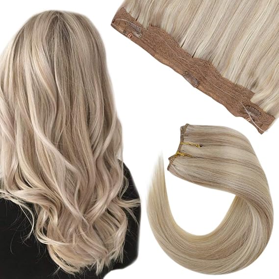 Hetto 18 Inch Halo Hair Invisible Wire Headband Hair