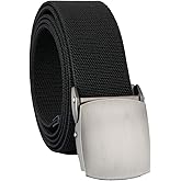 moonsix Elastic Belts for Men,Tactical Military Style Webbing Stretch Outdoor Belt