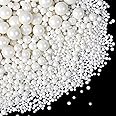 Edible White Pearl Sugar Sprinkles for Cake Decorating, Candy Pearls Cupcake Toppers, 150g/5.29oz, Mix Sprinkles, Baking Cake Decorations, Easter, Wedding Party Chirstmas Supplies
