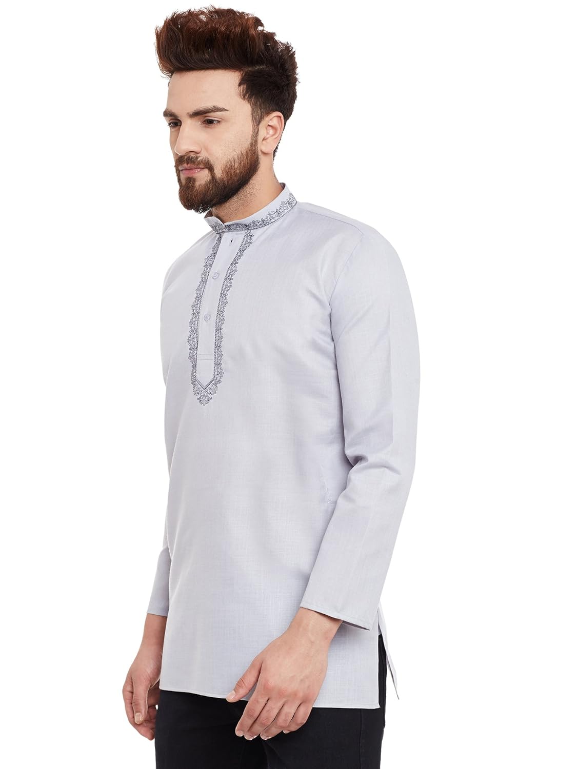 sojanya (since 1958) men's cotton blend short kurta