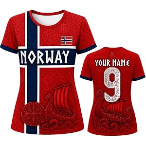PAGYMO Soccer Shirt for Women Custom Name Personalized Football Shirts | Personalized name number football shirts, customized