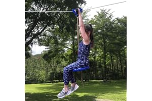 CTSC 75FT 95FT 110FT 250FT Zipline Kit with Stainless Steel Spring Brake and Seat