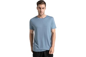 innotree Merino Wool T Shirts for Men - 100% Organic Odor Resistance Merino Wool Undershirt Hiking Travel Base Layer T-Shirt