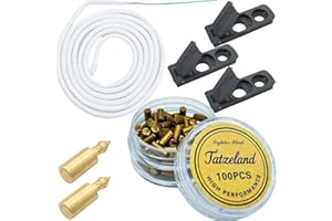 Tatzeland Lighter Flints and Wick Set - Inculdes (100Pcs Flint Stones, 40'' Cotton Wicks, 3Pcs Rubber Gaskets and 2Pcs Thimbles), Repair Kit Replacement Compatible with Zippo and Clipper Lighter