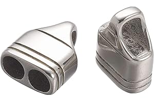 arricraft 10PCS 304 Stainless Steel Cord Ends, Jewelry Making Caps, Glue-in Fasteners for Necklace Cord, Tassel, Leather Jewelry Making-Antique Silver