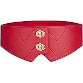 YooAi Wide Elastic Belt for Women Dresses Fashion Leather Corset Belt Stretch Cinch Waist Belt for Lady Girls