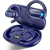 Conyat Open Ear Headphones, Wireless Bluetooth 5.4 Earbuds with Big Earhooks, Ultra-Comfort Open Ear Earbuds, 58 Hours HD Stereo Sound Over Ear Earphones, IP7 Waterproof Headset for Workouts, Blue
