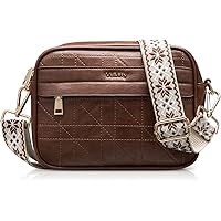 GUESS Eliette Mini Convertible Crossbody Flap, Latte Logo