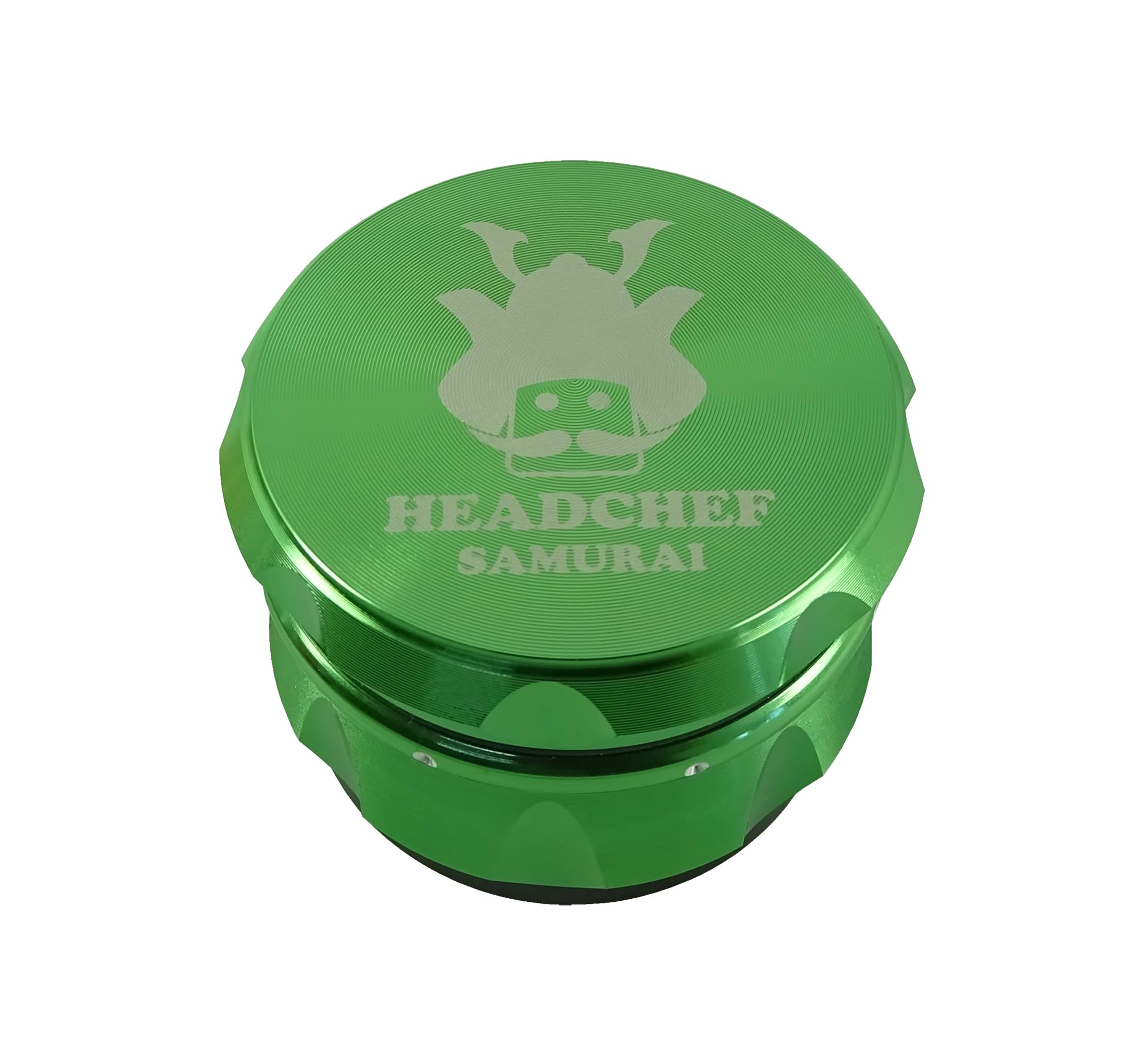 Headchef Samurai Metal Herb Grinder with Sifter Scraper – 4 Piece Grinder, 55mm (Green)