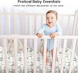 Yoofoss Travel Cot Sheets 60x120 cm Two Pack Grey Forest view 4