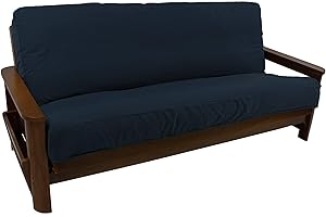 Blazing Needles Solid Twill 8 to 9-inch Full Futon Cover