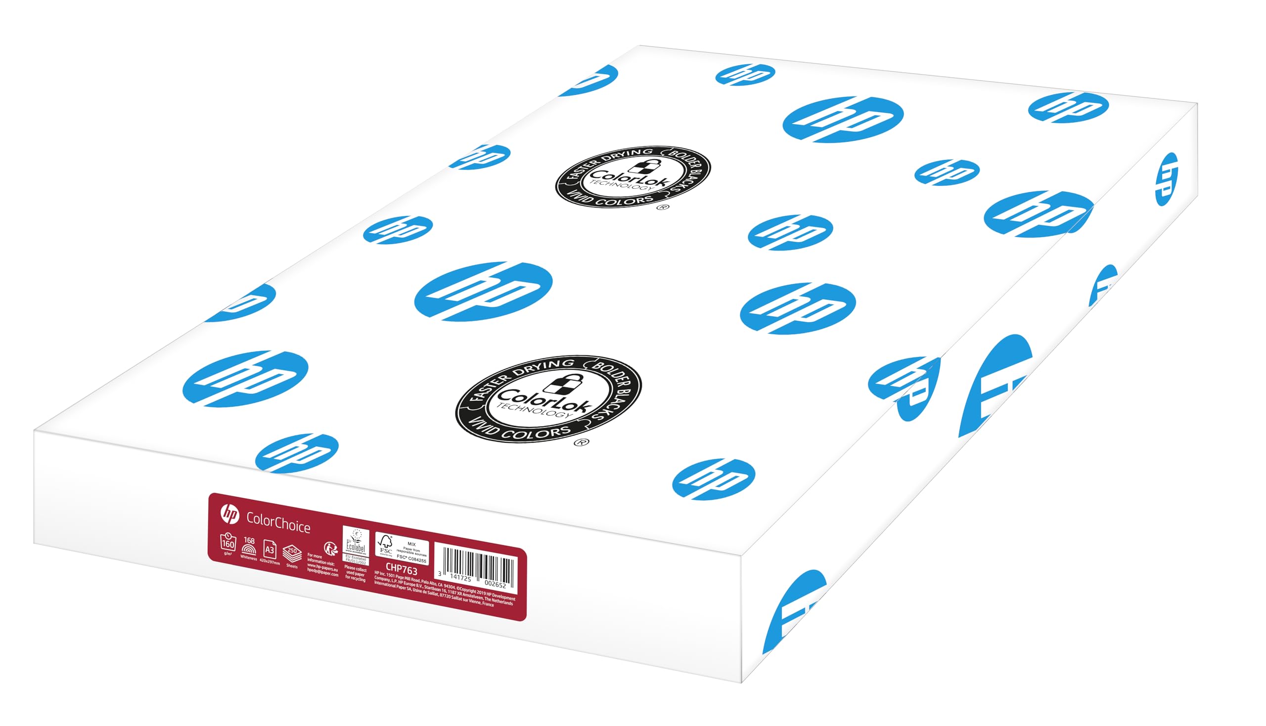 HP Papers Colour Laser, White, A3 Paper - 160gsm