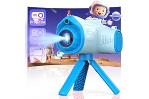 USTEETIC Kids Camera, Camera for Kids with Projector, Offers Projection, 48MP Photography, 1080p Video Recording, Kids Digital Camera Christmas Birthday Gifts for Boys Girls Age 3+ (Blue)