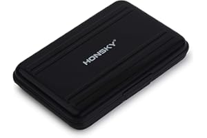 Honsky Aluminum Water Resistant UHS-I SD Micro SD SDHC SDXC TF SecureDigital Memory Card Carrying Case Holder Organizer Box K
