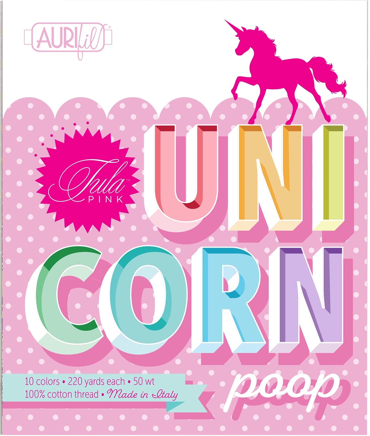 Aurifil Designer Thread Collection-Unicorn Poop by Tula Pink