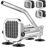 3Pcs French Fry Cutter, Ruooson Professional Potato Cutter Slicer with 1/2 In &amp; 3/8 In &amp; 1/4 In Stainless Steel Blades, Great for Whole Potatoes Carrots Cucumbers.