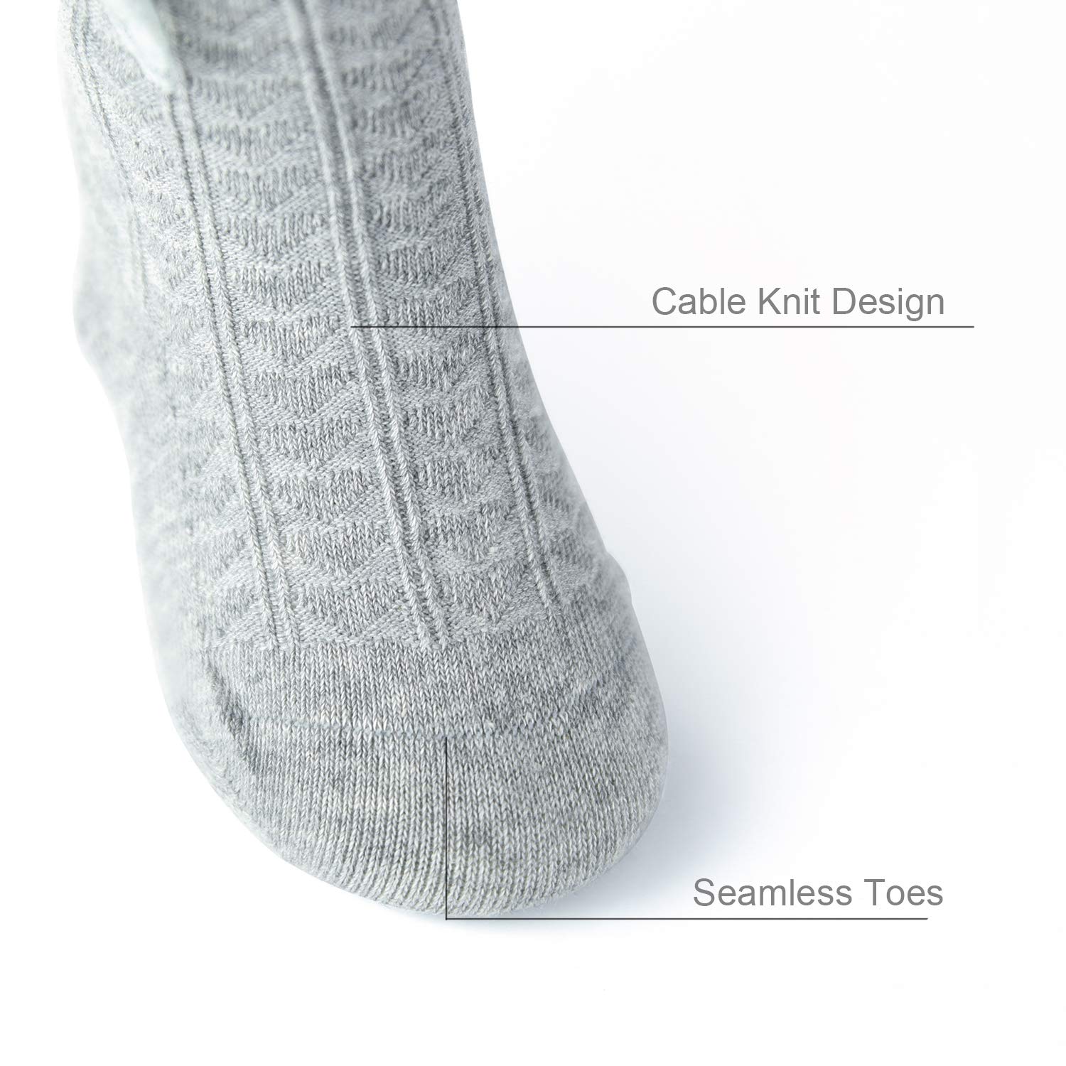 slaixiu Cotton Baby Girl Tights Cable Knit Seamless Toddler Leggings Pantyhose Pants Stockings 3-Pack(White&Pink&Gray_BowTie_0-6 M)