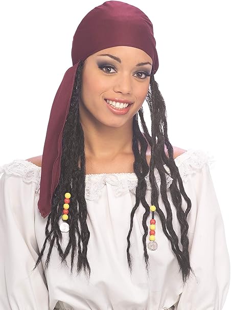 Amazon Com Rubie S Men S Pirate Bandana With Attached Dreadlocks