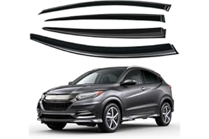 CHYKORLA 4PCS Rain Guards Window Visors Wind Deflector Fits for Honda HRV (HR-V) LX EX Sport EX-L 2016-2022, Front & Rear Outside Mount Vent Shade