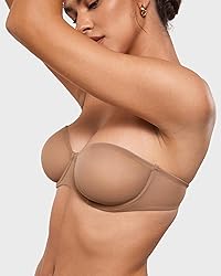 INLYRIC Women's Sheer Strapless Bras Mesh Sexy
