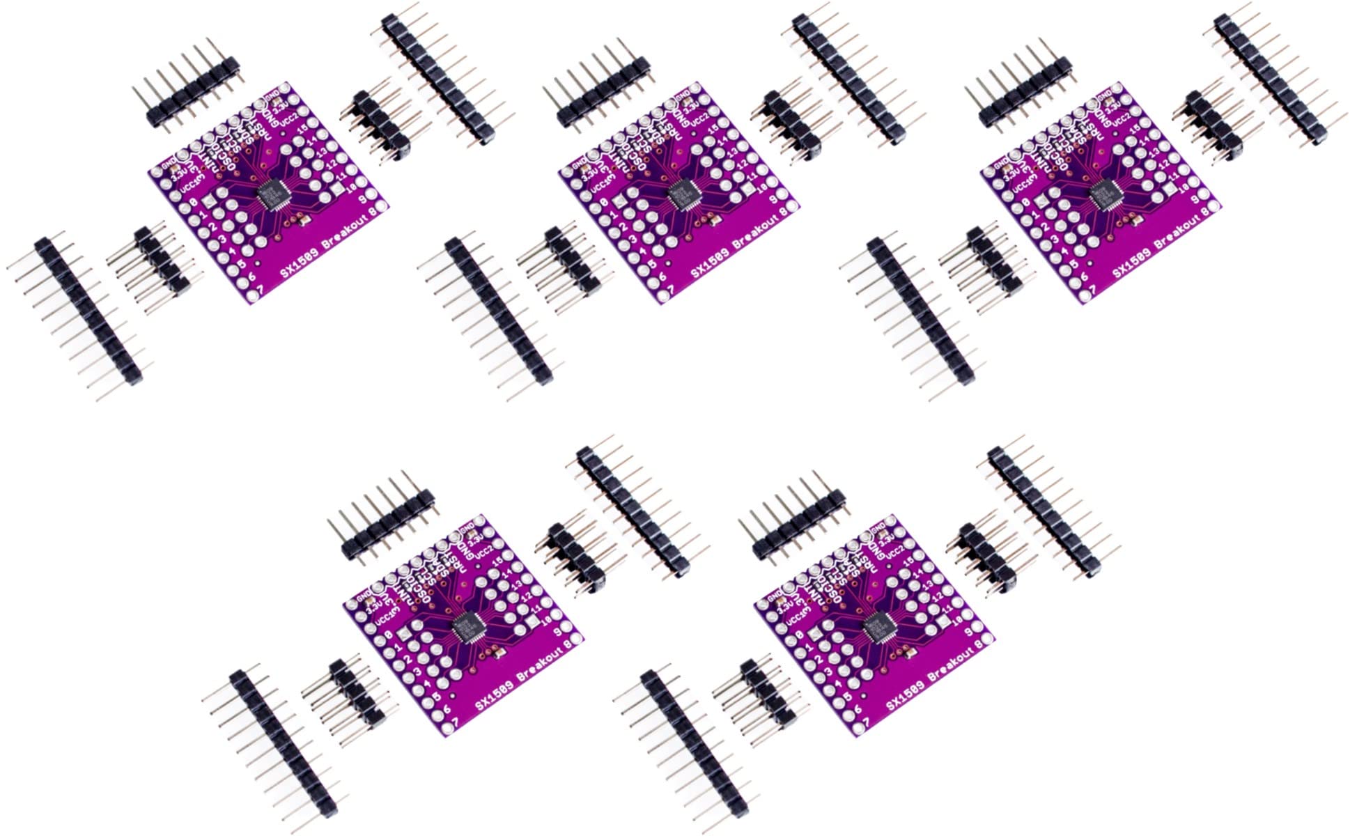 TECNOIOT 5pcs SX1509 16 Channel I/O Output Module Keyboard GPIO Voltage Level LED Driver