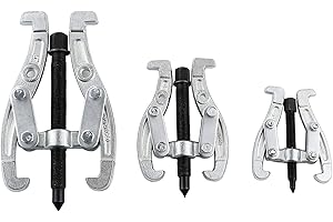 Wisepick 2-Jaw Gear Puller Set 3 inch, 4 inch and 6 inch Removal Tool Kit for Slide Gears, Pulley, and Flywheel