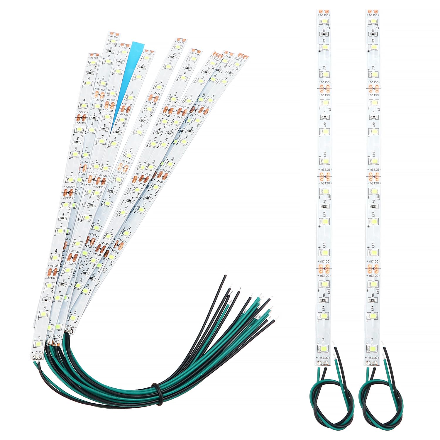 YIXISI 10 PCS 200mm Prewired Strip LED, 12V - 18V Light, 2335 SMD, Green