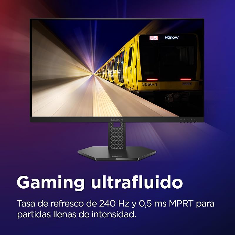 Legion 27Q-10 - Monitor Gaming QHD 27" (IPS, 240 Hz, 0.5 ms, 16:9, HDMI 2.1 - DP 1.4, NVIDIA G-Sync, AMD FreeSync Premium, VESA Adaptive Sync, Ajuste Inclinación/Altura/Pivote/Giro) Negro