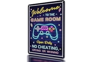 Welcome to the Game Room Decor Poster Cool Gaming Decor Gifts for Boys and Teens Perfect Game Room Accessories 7.87X11.8 Inch