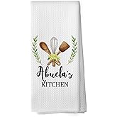 shiviody Abuela Gifts Kitchen Towels - Gifts for Grandma Abuela Dish Towels,Rustic Grandma Mothers Day Birthday Decorative Absorbent Dishcloths Hand Towel for Kitchen Decor 16x24 Inches