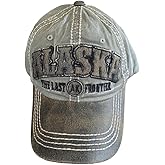 Robin Ruth Quality Ball Cap Hat Alaska Raised Faux Leather Letter Brown Canvas