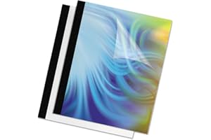 Fellowes Thermal Presentation Covers-1/8",30 Sheets,-30 Sheet Capacity-Rectangular-Polyvinyl Chloride (PVC)-10/Pack, Clear/Bl