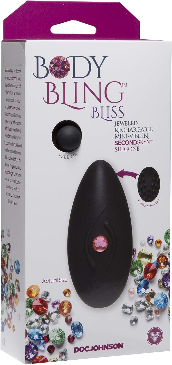 Body Bling Clit Caress Mini-Vibe in Second Skin Pink - Image 3
