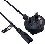Keple 5m Figure 8 Power Lead C7 Mains Cable UK Plug for PS5 PS4 Xbox TV Printer view 1
