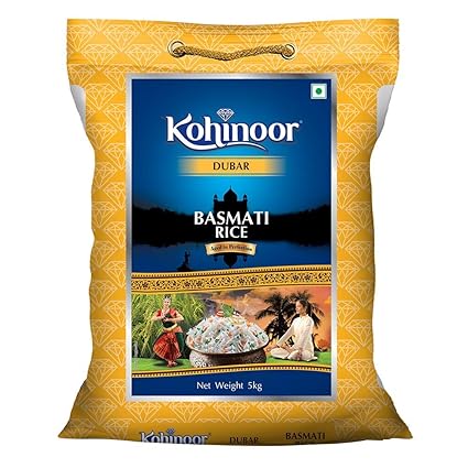 Kohinoor Dubar Authentic Basmati Rice, 5 kg Pack