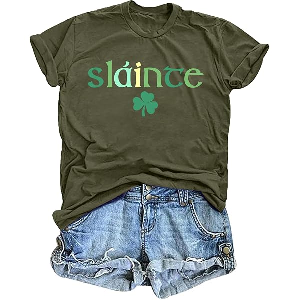 Yimoya Women's Feelin Willie Lucky T-Shirt - St. Patrick's Day Shamrock Irish Tee, Green, Casual Fit - View #12