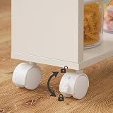 HOOBRO Slim Storage Trolley 4-Tier Narrow Kitchen Cart on Wheels view 7
