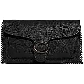 Polished Pebble Leather Tabby Chain Clutch