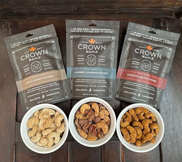 CROWN MAPLE® MAPLE GLAZED SRIRACHA MAPLE CASHEWS (4 OZ)