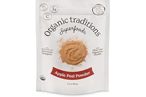 Organic Traditions Organic Apple Peel Powder Organic Apple Powder, Vegan Non-GMO Powdered Fruit, 3.5oz (100g)
