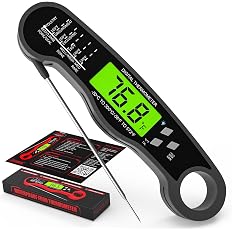AWLKIM Meat Thermometer Digital - Fast Instant Read Food Thermometer for Cooking, Candy Making, Outside Grill, Waterproof Kit