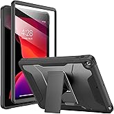 Soke Case for iPad 9th/8th/7th Generation 10.2-Inch (2021/2020/2019 Release), with Built-in Screen Protector and Kickstand, Rugged Full Body Protective Cover for Apple iPad 10.2 Inch - Black