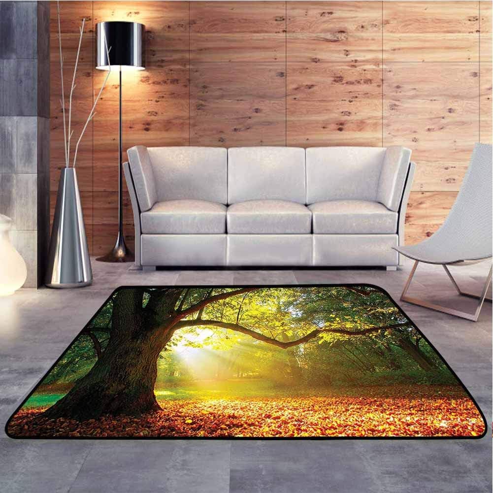 Modern Indoor Rugs Majestic Mighty Oak Tree with Largely