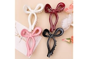 PWEOUKE 4 Pcs Bow Hair Clips Elegant Hair Claw Butterfly Hair Accessories for Girls Nonslip Butterfly Clips Hair Styling Accessories for Women