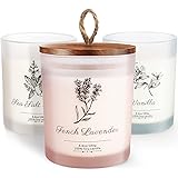 Candles for Home Scented, 3 Pack Scented Candles Lavender Vanilla Sea Salt & Sage Scented Candle 30-35 Hours Long Lasting Soy