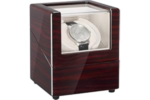 CHIYODA Watch Winder for Single Automatic Watches Solid Wooden Box with Mabuchi Motors