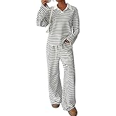 Sweetmoon 2 Piece Lounge Sets for Women Tall Oversized Sweatshirt Wide Leg Matching Pajamas Set Airport Travel Outfit Women