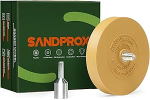 SANDPROX Decal Remover Wheel Eraser Wheel 1 Pack Vinyl Decal Remover with Adapter Eraser Wheel for Drill Removes Car Decal Sticker Remover Tool