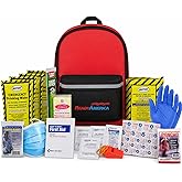 Ready America 70180 72 Hour Emergency Kit, 1-Person, 3-Day Backpack, Includes First Aid Kit, Survival Blanket, Emergency Food
