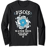 Pisces Zodiac Water Sign Long Sleeve T-Shirt